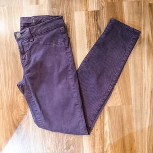J Brand aubergine skinny leg pants size 25